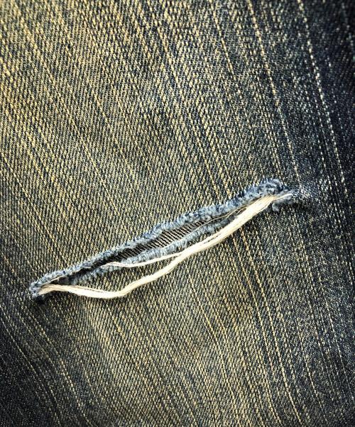 rehacer（レアセル）rehacer (レアセル) デニムパンツ ターコイズスターダストデニム インディゴ サイズ:Lの古着・服飾アイテム