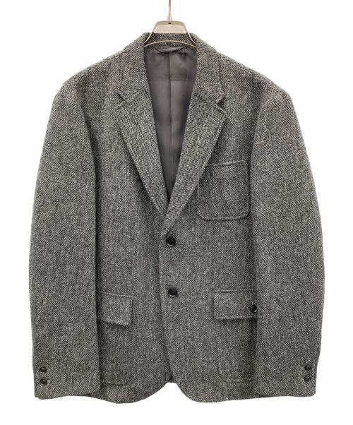 Eddie Bauer（エディーバウアー）Eddie Bauer (エディーバウアー) Harris Tweed (ハリスツイード) テーラードジャケット ウール2つボタンジャケット グレー サイズ:XLの古着・服飾アイテム
