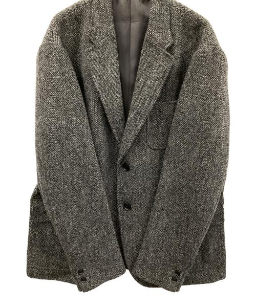Eddie Bauer（エディーバウアー）Eddie Bauer (エディーバウアー) Harris Tweed (ハリスツイード) テーラードジャケット ウール2つボタンジャケット グレー サイズ:XLの古着・服飾アイテム