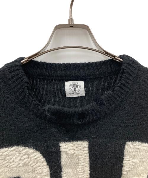 SAINT MICHAEL（セントマイケル）SAINT MICHAEL (セントマイケル) カリフォルニアダメージニットクルーネックニット ブラック サイズ:Mの古着・服飾アイテム