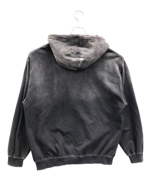 X-LARGE（エクストララージ）X-LARGE (エクストララージ) プルオーバーパーカー OLD ENGLISH BLEACHED HOODED SWEATSHIRT(オルドイングリッシュブリーチフーディ) ブラック サイズ:XLの古着・服飾アイテム