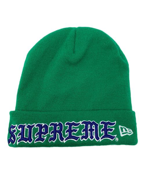 New Era（ニューエラ）New Era (ニューエラ) SUPREME (シュプリーム) 帽子 ニットキャップ OLD ENGLISH（オールド イングリッシュ） ビーニー グリーン サイズ:実寸サイズにてご確認ください。の古着・服飾アイテム