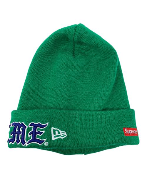 New Era（ニューエラ）New Era (ニューエラ) SUPREME (シュプリーム) 帽子 ニットキャップ OLD ENGLISH（オールド イングリッシュ） ビーニー グリーン サイズ:実寸サイズにてご確認ください。の古着・服飾アイテム