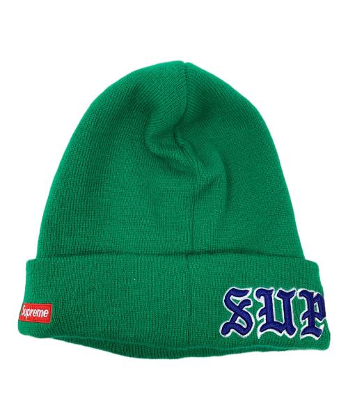 New Era（ニューエラ）New Era (ニューエラ) SUPREME (シュプリーム) 帽子 ニットキャップ OLD ENGLISH（オールド イングリッシュ） ビーニー グリーン サイズ:実寸サイズにてご確認ください。の古着・服飾アイテム
