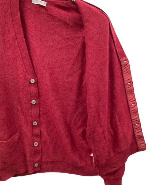 CELINE（セリーヌ）CELINE (セリーヌ) カーディガン レッド サイズ:107㎝ 42の古着・服飾アイテム