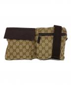 GUCCIグッチ）の古着「ウエストポーチ ボディバッグ GG」｜ベージュ