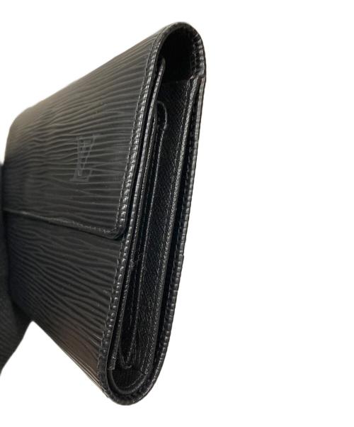 LOUIS VUITTON（ルイ ヴィトン）LOUIS VUITTON (ルイ ヴィトン) 3つ折り財布 エピ ポルトトレゾールエテュイパピエ ブラック サイズ:実寸サイズにご確認ください。の古着・服飾アイテム