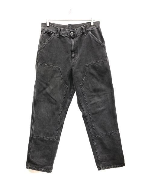 CarHartt（カーハート）CarHartt (カーハート) デニムダブルニーパンツ ブラック サイズ:32X32の古着・服飾アイテム