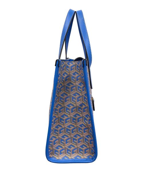 GUESS（ゲス）GUESS (ゲス) 2WAYバッグ トートバッグ ショルダーバッグ SILVANA（シルバーナ） ブルー×グレー サイズ:実寸サイズにてご確認ください。の古着・服飾アイテム