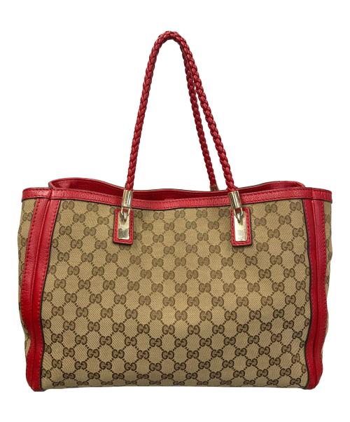 GUCCI（グッチ）GUCCI (グッチ) GG（ジージー）ベラ バンブータッセル トートバッグ ベージュ サイズ:実寸サイズにてご確認ください。の古着・服飾アイテム