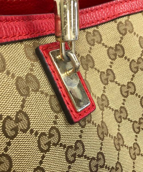 GUCCI（グッチ）GUCCI (グッチ) GG（ジージー）ベラ バンブータッセル トートバッグ ベージュ サイズ:実寸サイズにてご確認ください。の古着・服飾アイテム