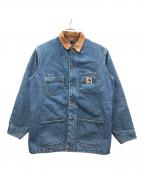CarHarttカーハート）の古着「デニムジャケット BLANKET LINER DENIM CHORE COAT(ブランケットライナーデニムチョアコート)」｜ブルー