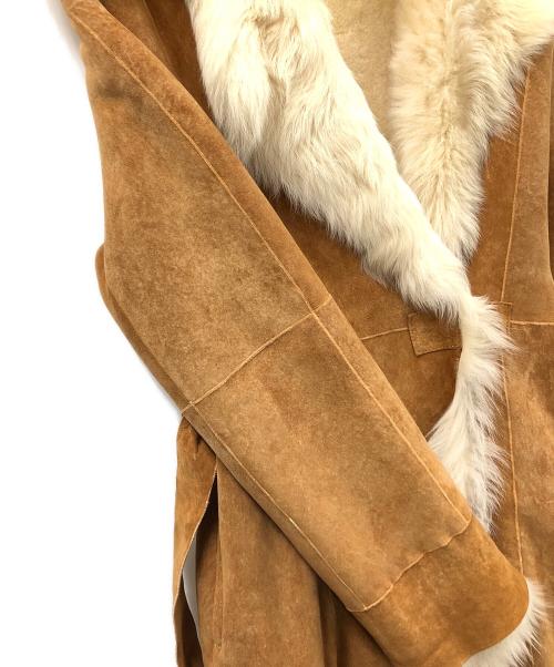 23区（ニジュウサンク）23区 (ニジュウサンク) ムートンコート ブラウン サイズ:38の古着・服飾アイテム
