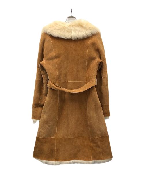 23区（ニジュウサンク）23区 (ニジュウサンク) ムートンコート ブラウン サイズ:38の古着・服飾アイテム