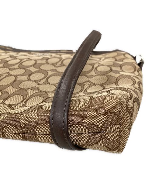 COACH（コーチ）COACH (コーチ) ショルダーバッグ シグネチャー ベージュ×ブラウン サイズ:実寸サイズにてご確認ください。の古着・服飾アイテム