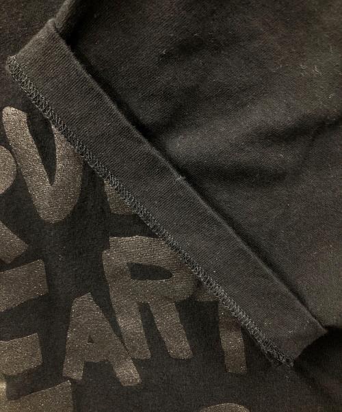 BLACK COMME des GARCONS（ブラックコムデギャルソン）BLACK COMME des GARCONS (ブラックコムデギャルソン) 半袖Tシャツ 綿天竺 メッセージプリント ブラック サイズ:XLの古着・服飾アイテム