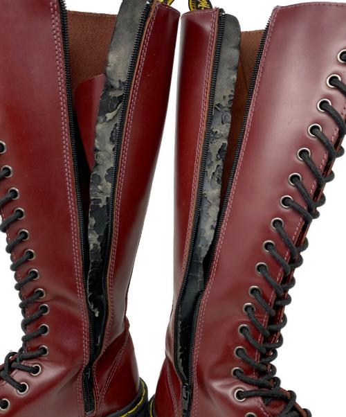 Dr.Martens（ドクターマーチン）Dr.Martens (ドクターマーチン) ロングブーツ 20ホール チェリーレッド サイズ:UK5の古着・服飾アイテム