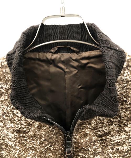 EPOCA UOMO（エポカ ウォモ）EPOCA UOMO (エポカ ウォモ) ニット切替ハラコジャケット ブラウン サイズ:48の古着・服飾アイテム
