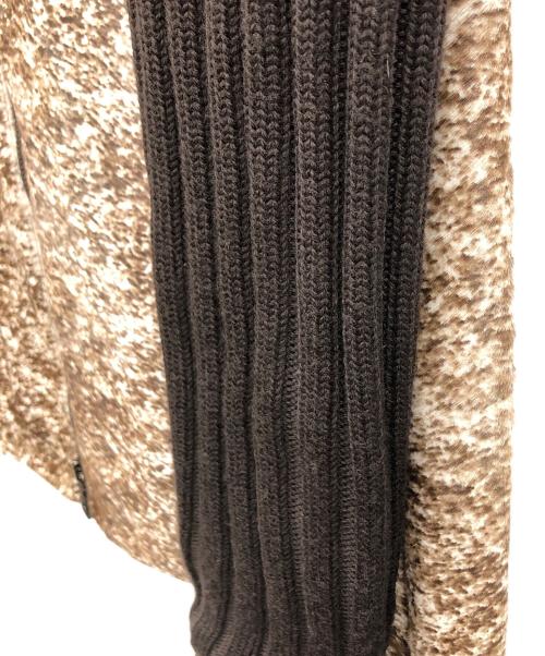 EPOCA UOMO（エポカ ウォモ）EPOCA UOMO (エポカ ウォモ) ニット切替ハラコジャケット ブラウン サイズ:48の古着・服飾アイテム