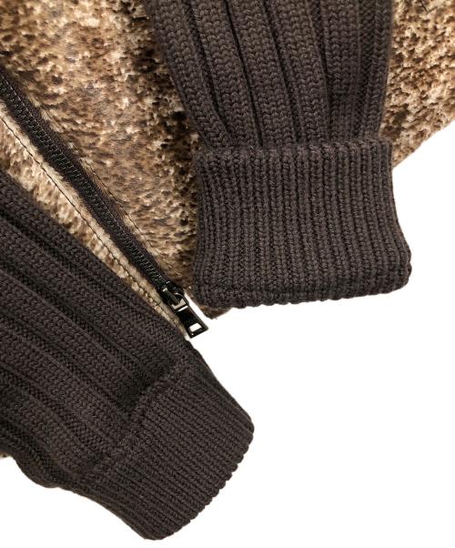 EPOCA UOMO（エポカ ウォモ）EPOCA UOMO (エポカ ウォモ) ニット切替ハラコジャケット ブラウン サイズ:48の古着・服飾アイテム