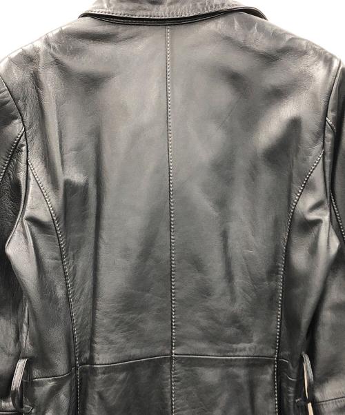 23区（ニジュウサンク）23区 (ニジュウサンク) レザートレンチコート ブラック サイズ:40の古着・服飾アイテム