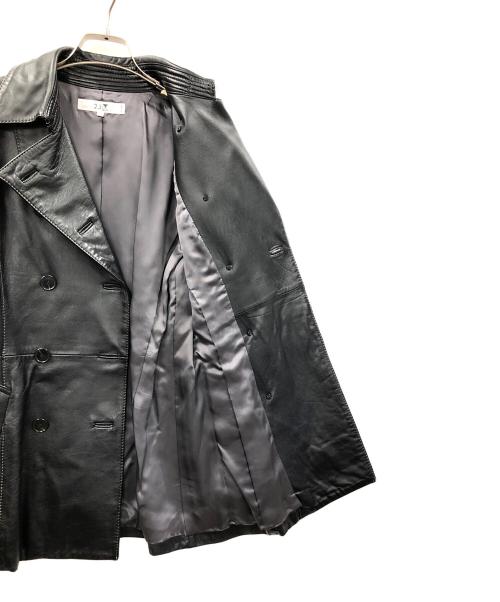 23区（ニジュウサンク）23区 (ニジュウサンク) レザートレンチコート ブラック サイズ:40の古着・服飾アイテム