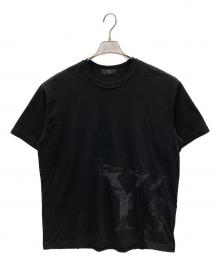 Y's（ワイズ）の古着「ペイントロゴプリントTシャツ」｜ブラック