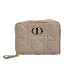 Christian Dior（クリスチャン ディオール）の古着「2つ折り財布 Caro Scarlet(カロ スカーレット） カナージュ カーフスキン」