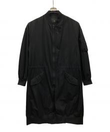 Y-3（ワイスリー）の古着「中綿コート LONG BOMBER PARKA COAT（ロング ボンバー パーカー コート）」｜ブラック