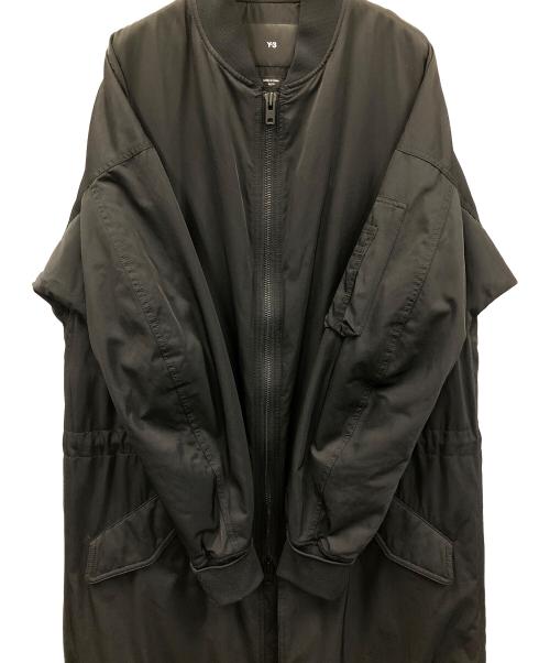 Y-3（ワイスリー）Y-3 (ワイスリー) 中綿コート LONG BOMBER PARKA COAT（ロング ボンバー パーカー コート） ブラック サイズ:XS/TPの古着・服飾アイテム