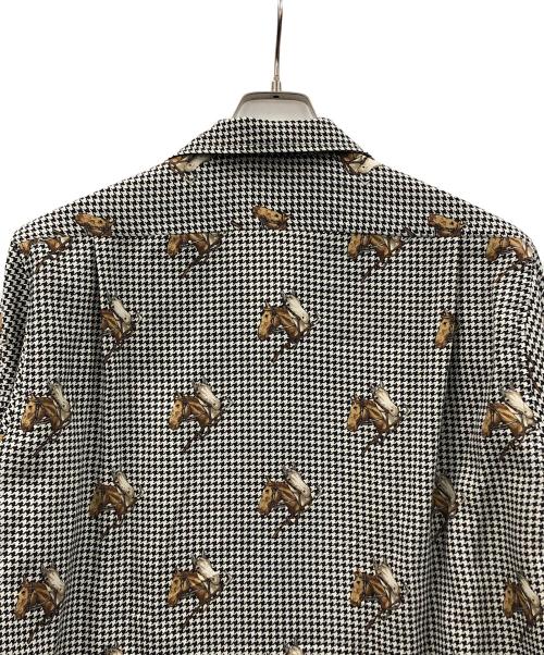 RALPH LAUREN（ラルフローレン）RALPH LAUREN (ラルフローレン) オープンカラーシャツ ホワイト×ブラック サイズ:実寸サイズにてご確認ください。の古着・服飾アイテム