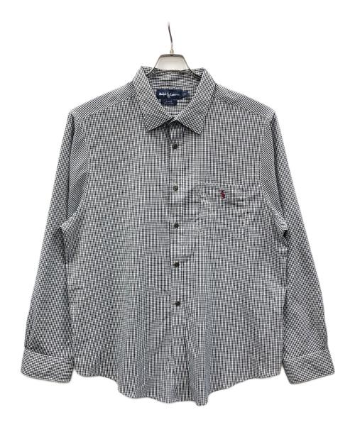 RALPH LAUREN（ラルフローレン）RALPH LAUREN (ラルフローレン) 長袖シャツ ブラック×ホワイト サイズ:Lの古着・服飾アイテム