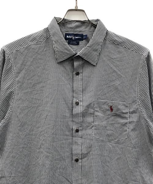 RALPH LAUREN（ラルフローレン）RALPH LAUREN (ラルフローレン) 長袖シャツ ブラック×ホワイト サイズ:Lの古着・服飾アイテム