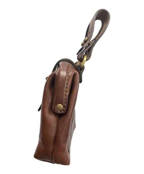 Herz（ヘルツ）Herz (ヘルツ) バッグ 口枠ベルトポーチ ブラウン サイズ:実寸サイズにてご確認ください。の古着・服飾アイテム