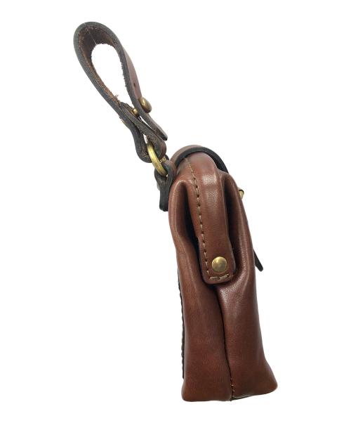 Herz（ヘルツ）Herz (ヘルツ) バッグ 口枠ベルトポーチ ブラウン サイズ:実寸サイズにてご確認ください。の古着・服飾アイテム