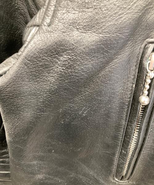 HORN WORKS（ホーンワークス）HORN WORKS (ホーンワークス) ダブルライダースジャケット ブラック×レッド サイズ:Mの古着・服飾アイテム