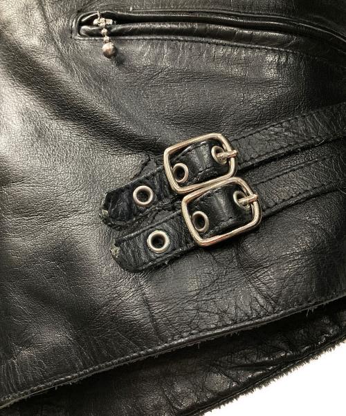 HORN WORKS（ホーンワークス）HORN WORKS (ホーンワークス) ダブルライダースジャケット ブラック×レッド サイズ:Mの古着・服飾アイテム