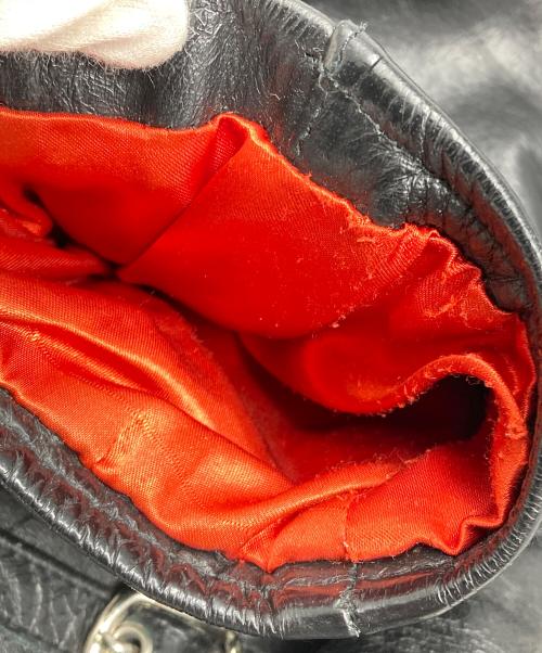 HORN WORKS（ホーンワークス）HORN WORKS (ホーンワークス) ダブルライダースジャケット ブラック×レッド サイズ:Mの古着・服飾アイテム