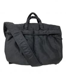 PORTER（ポーター）の古着「2WAYバッグ トートバッグ ショルダーバッグ タンカー」｜ブラック×オレンジ