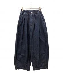 HARVESTY（ハーベスティー）の古着「ワイドパンツ 10oz（オンス）デニムサーカスパンツ」｜ブルー