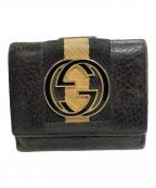 GUCCIグッチ）の古着「2つ折り財布 Wホック シェリーライン」｜ブラック