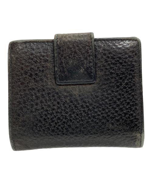 GUCCI（グッチ）GUCCI (グッチ) 2つ折り財布 Wホック シェリーライン ブラック サイズ:実寸サイズにてご確認下さい。の古着・服飾アイテム