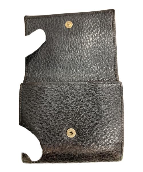 GUCCI（グッチ）GUCCI (グッチ) 2つ折り財布 Wホック シェリーライン ブラック サイズ:実寸サイズにてご確認下さい。の古着・服飾アイテム