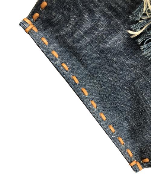 Carving Tribes（カービングトライブス）Carving Tribes (カービングトライブス) ハンドバッグ インディゴ×ブラウン サイズ:実寸サイズにてご確認ください。の古着・服飾アイテム