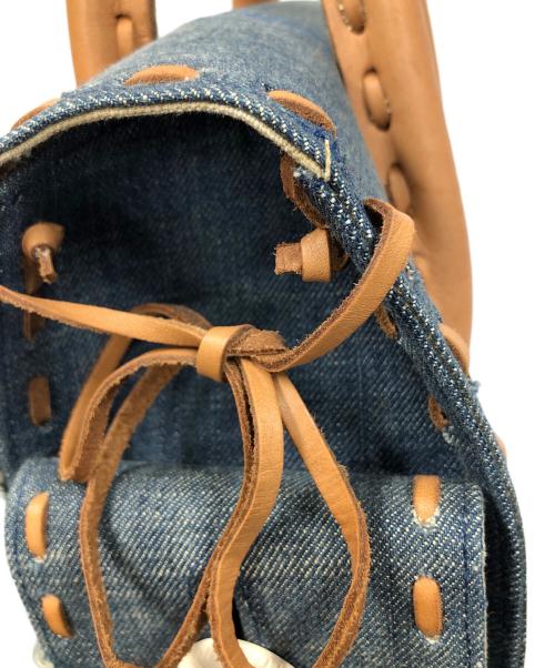 Carving Tribes（カービングトライブス）Carving Tribes (カービングトライブス) ハンドバッグ インディゴ×ブラウン サイズ:実寸サイズにてご確認ください。の古着・服飾アイテム