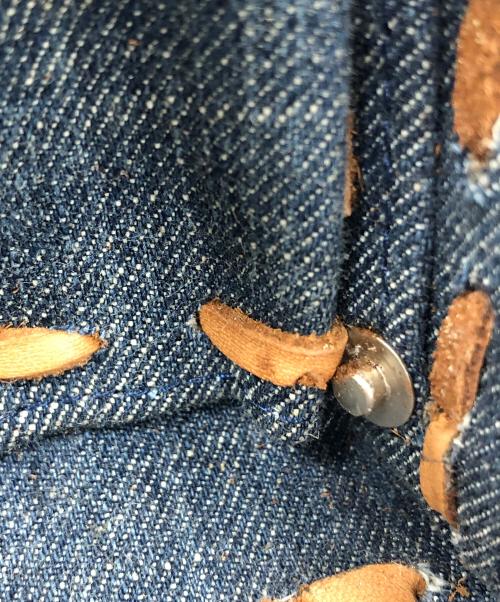 Carving Tribes（カービングトライブス）Carving Tribes (カービングトライブス) ハンドバッグ インディゴ×ブラウン サイズ:実寸サイズにてご確認ください。の古着・服飾アイテム