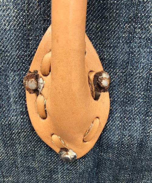 Carving Tribes（カービングトライブス）Carving Tribes (カービングトライブス) ハンドバッグ インディゴ×ブラウン サイズ:実寸サイズにてご確認ください。の古着・服飾アイテム