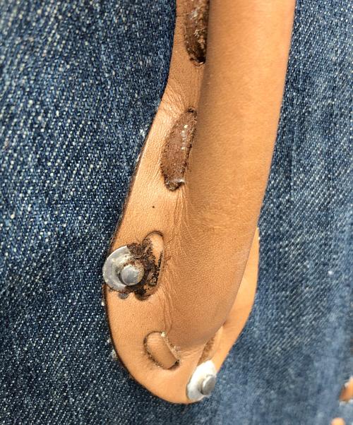 Carving Tribes（カービングトライブス）Carving Tribes (カービングトライブス) ハンドバッグ インディゴ×ブラウン サイズ:実寸サイズにてご確認ください。の古着・服飾アイテム