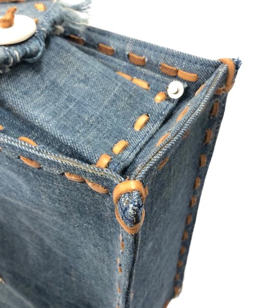 Carving Tribes（カービングトライブス）Carving Tribes (カービングトライブス) ハンドバッグ インディゴ×ブラウン サイズ:実寸サイズにてご確認ください。の古着・服飾アイテム