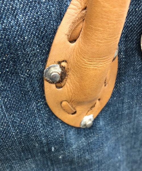 Carving Tribes（カービングトライブス）Carving Tribes (カービングトライブス) ハンドバッグ インディゴ×ブラウン サイズ:実寸サイズにてご確認ください。の古着・服飾アイテム